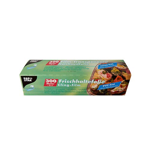 PAPSTAR Frischhaltefolie 300 m x 30 cm in Faltschachtel, Sie erhalten 6 Packungen á 1 Rolle (insgesa