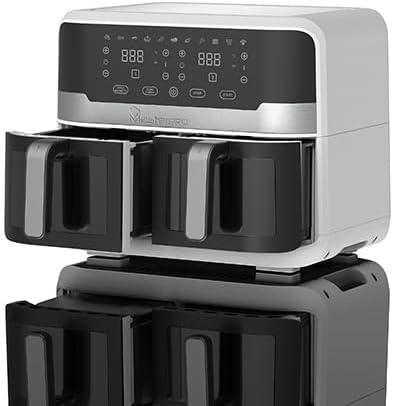 MasterPRO Rocket Duo 900-9 Liter 2400w Doppel-Luftfritteuse - Zeit- und Temperaturkontrolle - Digita
