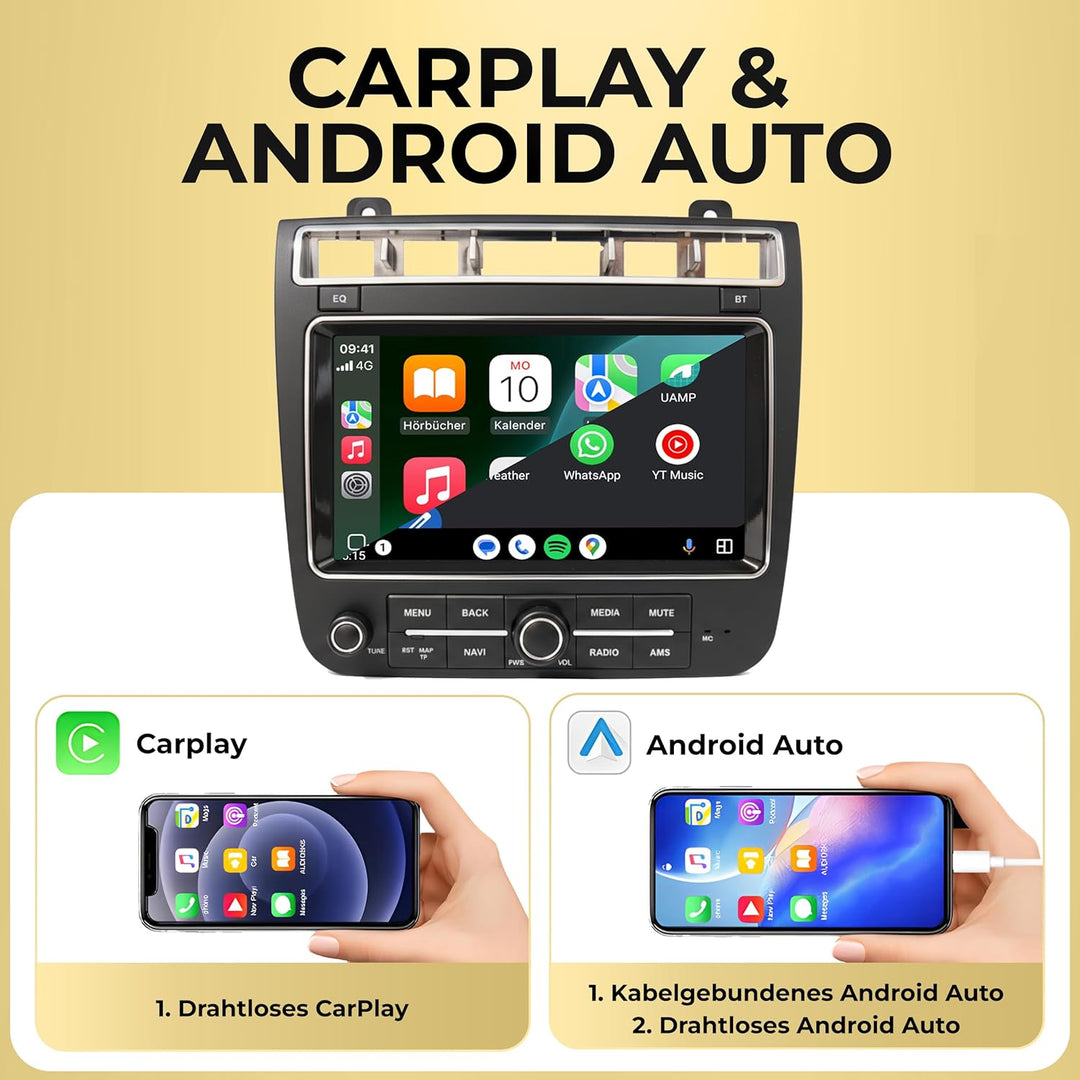 M.I.C. AVT8-L2 Android 14 Autoradio mit Navigation: MediaTek MT6765V, 4GB+64GB, 8 Zoll QLED Display,