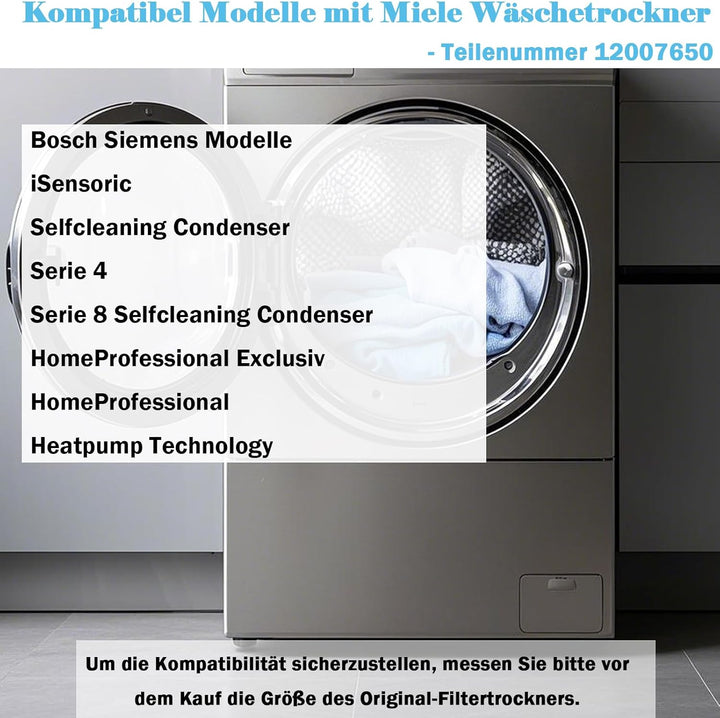 12007650 Schaumfilter Ersatz Filter für Bosch Siemens Serie 4 Serie 8 Homeprofessional Isensoric Wär