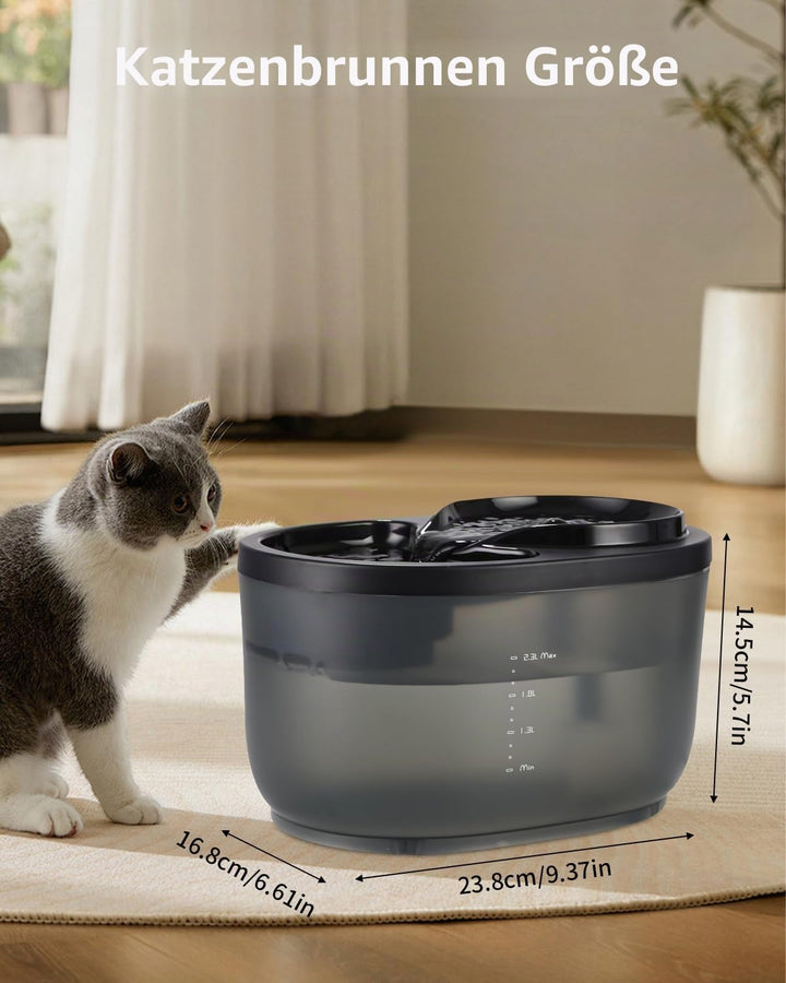 Trinkbrunnen für Katze Katzenbrunnen,Ultra Silent 2.5L Katze Trinkbrunnen mit energieeffizienter Pum