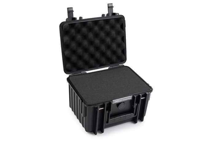 B&W Transportkoffer Outdoor - Typ 2000 Schwarz - mit Würfelschaum - wasserdicht nach IP67 Zertifizie