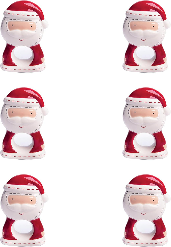 Merry Christmas Serviettenhalter 6er Set weiss/rot
