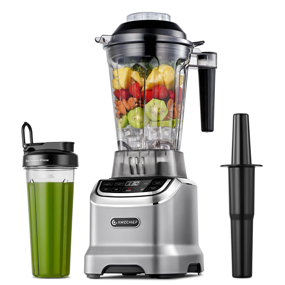 AMZCHEF 2-IN-1 Standmixer mit Zwei Mischbehälter - Blender mixer Hochleistungsmixer 1800 Watt - 1,85