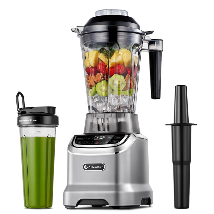 AMZCHEF 2-IN-1 Standmixer mit Zwei Mischbehälter - Blender mixer Hochleistungsmixer 1800 Watt - 1,85