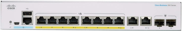 Cisco Business CBS350-8FP-E-2G Managed Switch | 8 GE-Ports | Full PoE | Ext. Netzteil | 2 x 1G-Combo