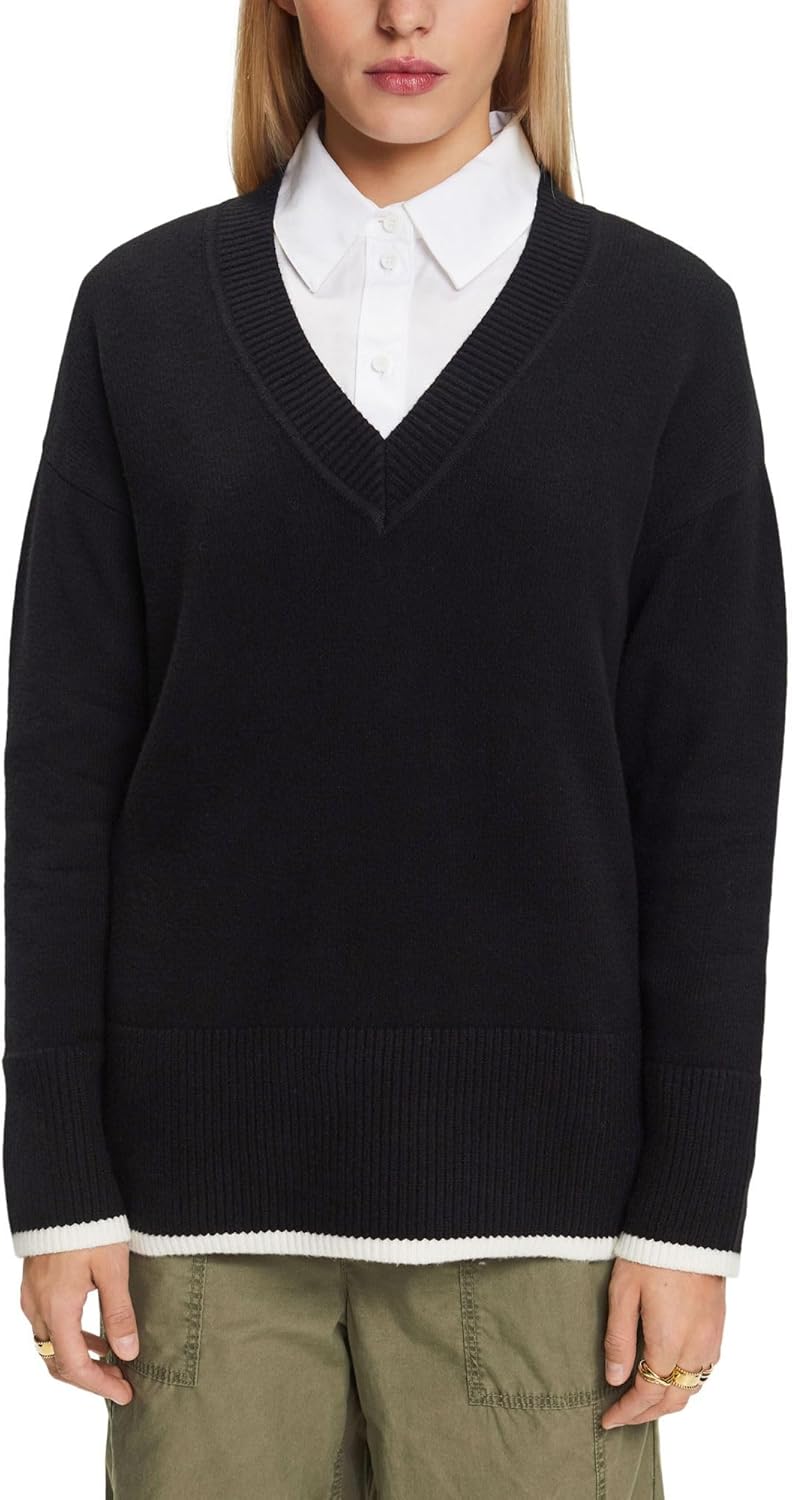 ESPRIT Damen Pullover S 001/Black, S 001/Black
