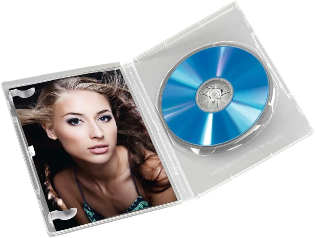 Hama DVD-Hüllen 5er-Pack (auch passend für CDs und Blu-rays) mit Folie zum Einstecken des Covers, tr