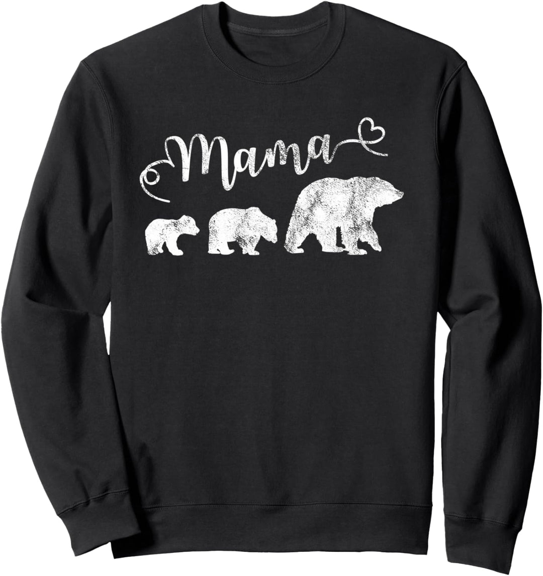 Mama Bär mit 2 Kindern Beste Mutter Vintage Sweatshirt