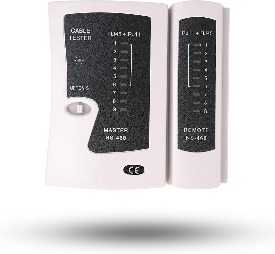 BIGtec Crimpzange RJ45 - Kabeltester Leitungs-Tester RJ 45 RJ11 RJ12 - LSA Anlegewerkzeug Auflegewer