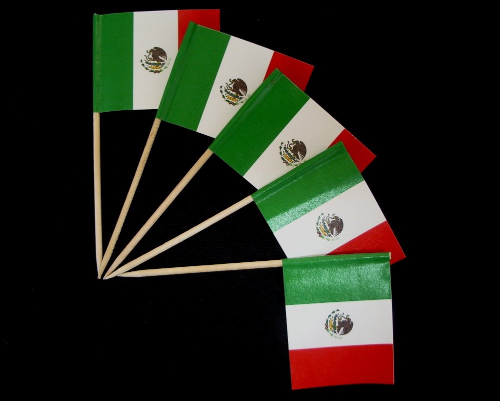 Everflag Zahnstocher : Mexiko/Mexico 1000er Packung Menge-4: 1000er Packung, Menge-4: 1000er Packung