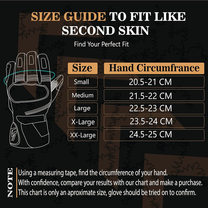 Hand Fellow Echtes Leder Winter Motorradhandschuhe wasserdichte Winter Motorbike Gloves Winddicht To