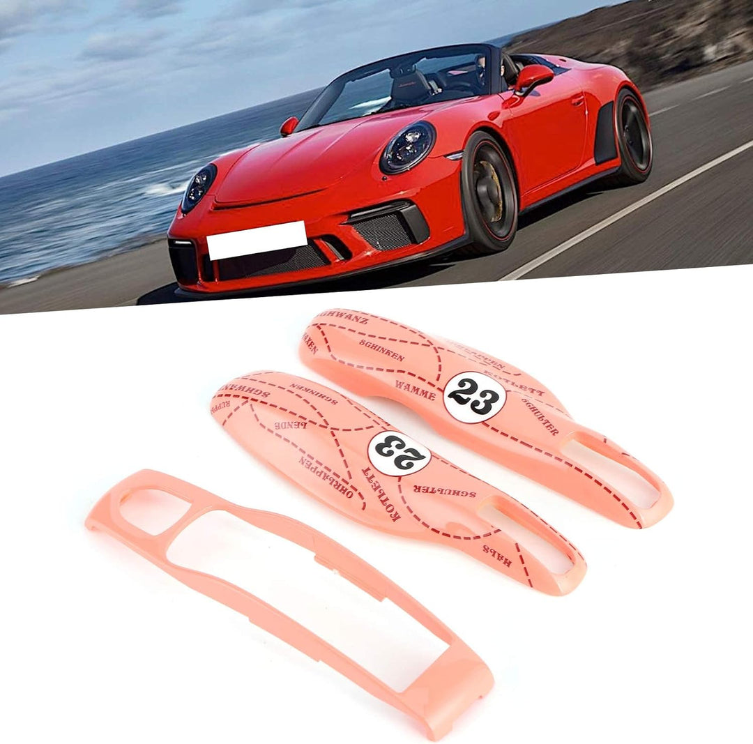 Aramox Autoschlüsselschale, Porsche Pink Pig Key Case Fernbedienung Schlüsselanhänger Abdeckung Trim