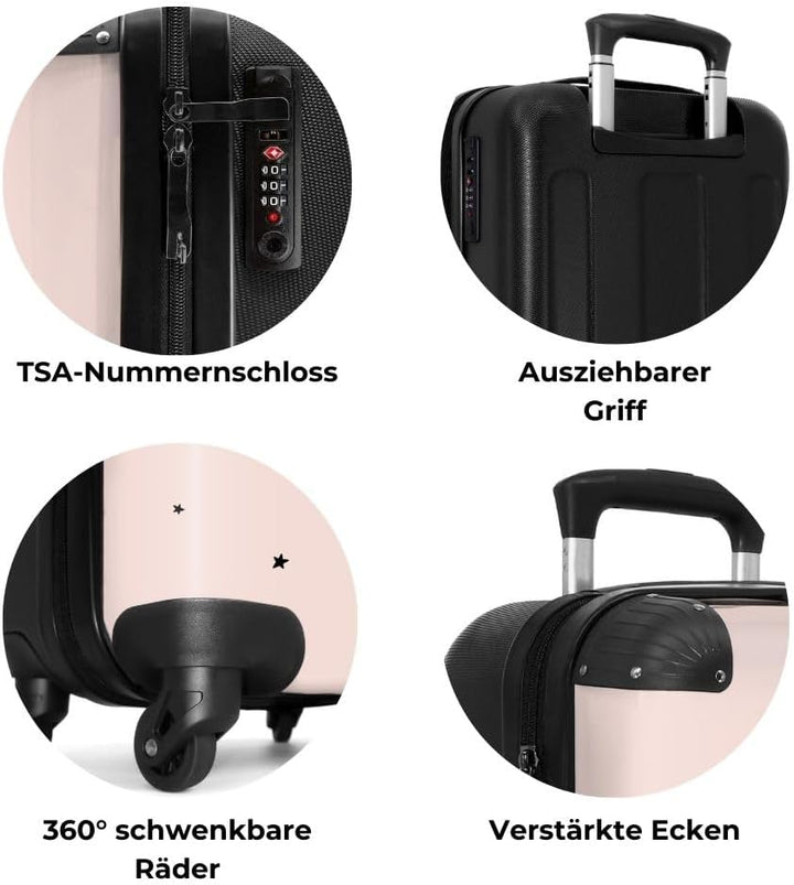 NoBoringSuitcases.com® Kinderkoffer Mädchen - Koffer Kinder - Hartschalenkoffer Einhorn - Reisekoffe