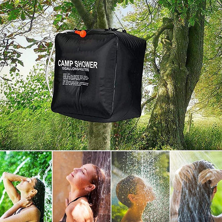 Onewer 40L Wassersack Energiebeheizt,Solarduschtasche für Camping, 40L Solarduschtasche Wassertasche