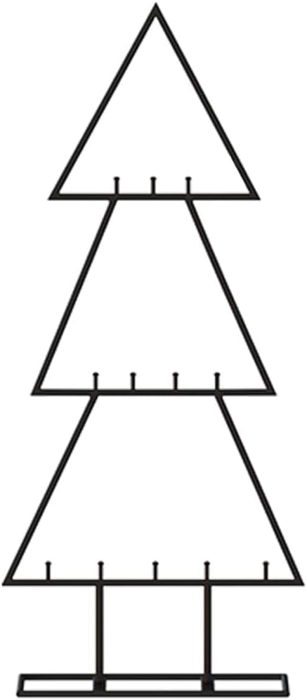 vidaXL Metall-Weihnachtsbaum Deko Schwarz 60 cm, Schwarz 60 cm