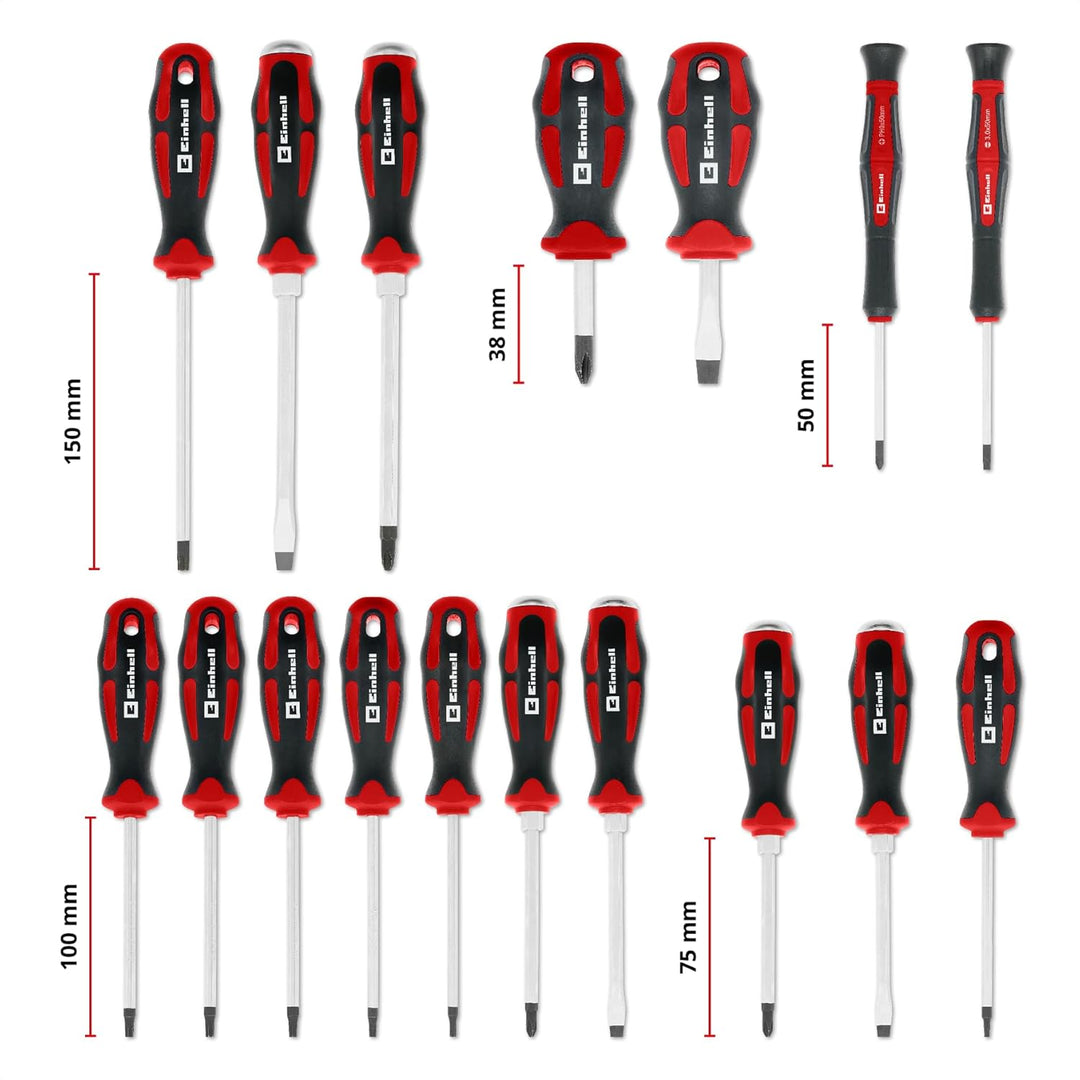 Original Einhell E-Case Pad 17-tlg. Schraubendreher (Vergaser-Schraubendreher, Präzisions-Schraubend