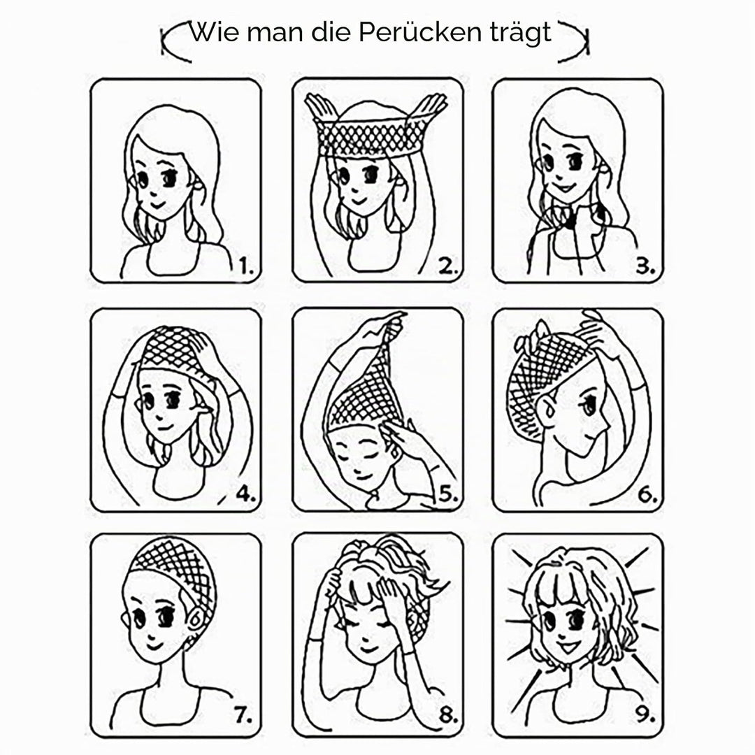 Dsimeig lange graue Perücken für Frauen Natürliche geschichtete graue Perücke mit Pony,Kunsthaar Per