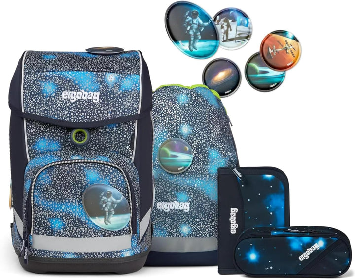 ergobag Unisex Kinder Cubo Gepäck- Handgepäck Einheitsgrösse Bär Anhalter Durch die Galaxis - Blau