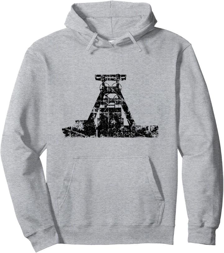 Zeche Zollverein (Vintage Schwarz) Bergbau Ruhrgebiet Pullover Hoodie