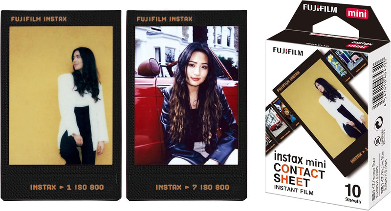 instax Mini Film Spray Art Border, 10 Shot Pack & Mini Film, Contact Sheet (1x10 Aufnahmen), Farbig