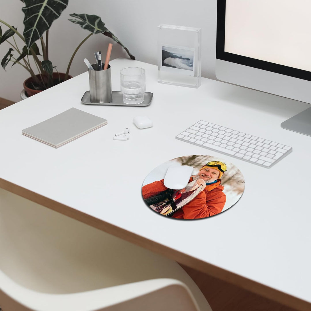 LOOXIS Personalisiertes Mauspad mit Foto & Text Bedruckt, selbst gestalten – rutschfeste Unterseite