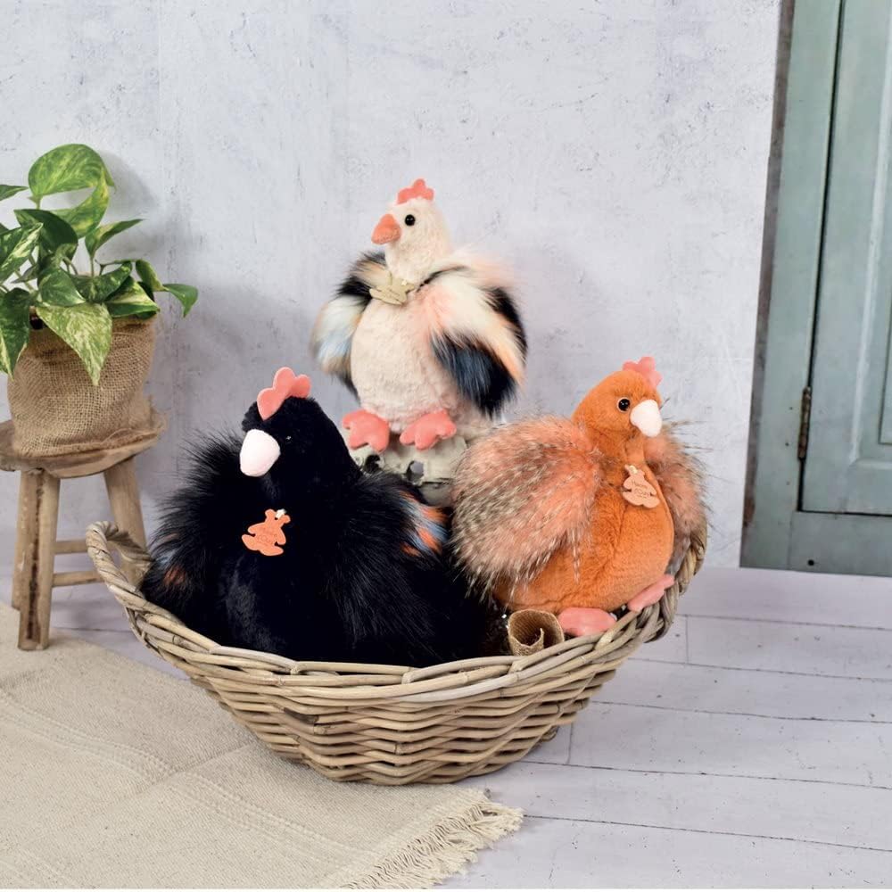 Histoire d'ours - Plüschtier Henne – Schwarz – 20 cm – Les Champes Chic – HO3163