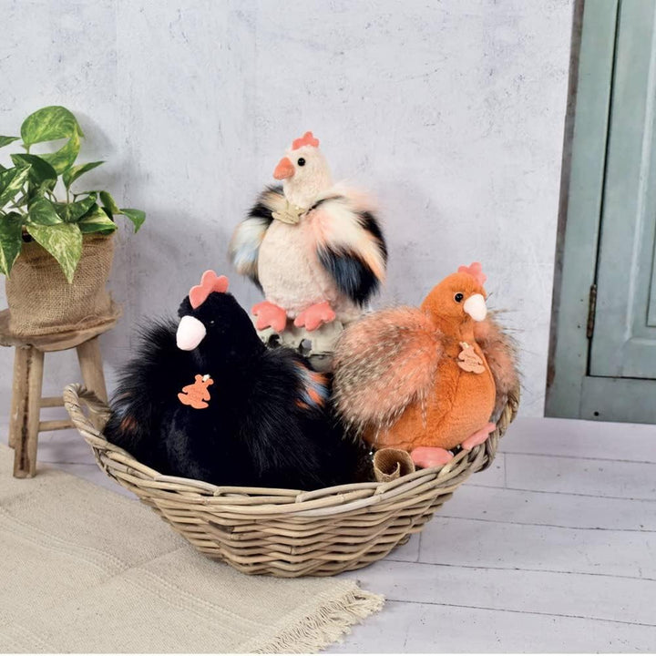 Histoire d'ours - Plüschtier Henne – Schwarz – 20 cm – Les Champes Chic – HO3163