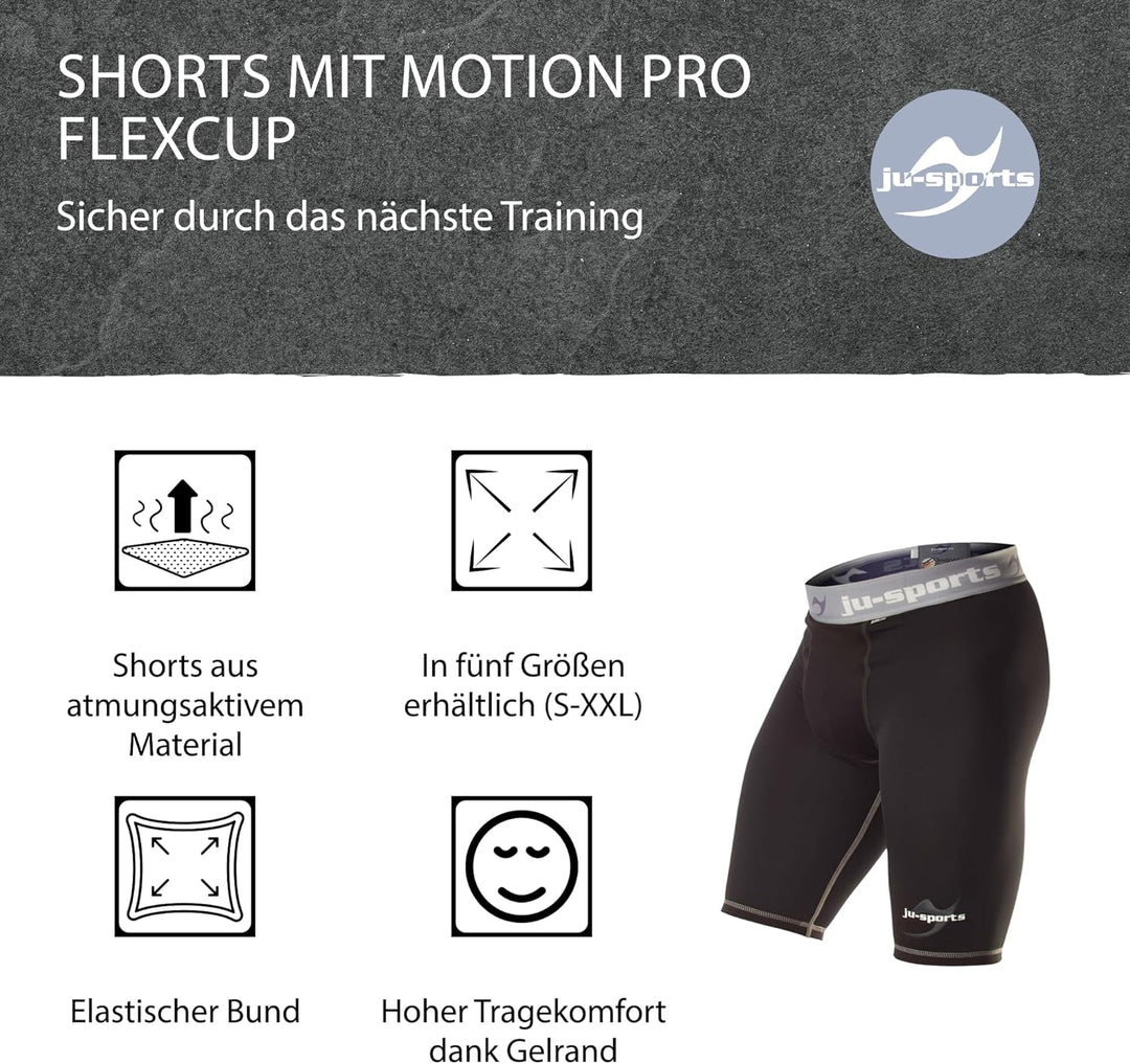 Ju-Sports Tiefschutz Base Supporter + Motion Pro Flexcup - Belüftete vorgeformte Tasche für Cup aus