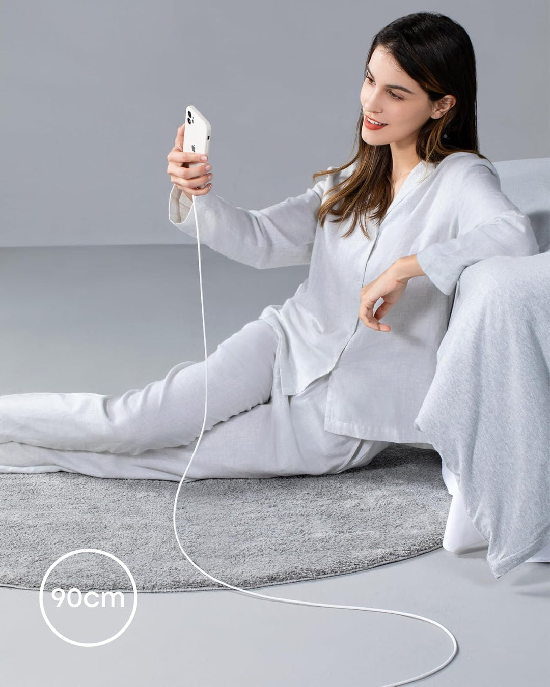 Anker PowerLine III Flow, USB-C auf Lightning Ladekabel PD, kompatibel mit iPhone 13/13 Pro Max/12/1