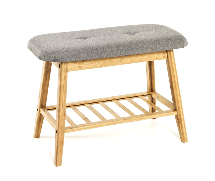 HAKU Möbel Schuhbank, Bambus, bambus-grau, B 60 x T 30 x H 44 cm Bambus-grau 60 x 30 x 44 cm, Bambus