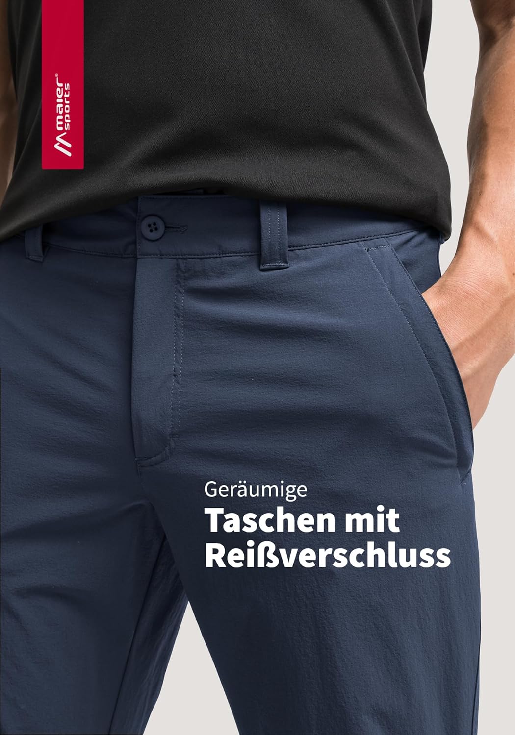 Maier Sports Herren Outdoorhose Nil, funktionale Wanderhose, atmungsaktive Trekking-Hose mit Rollup-