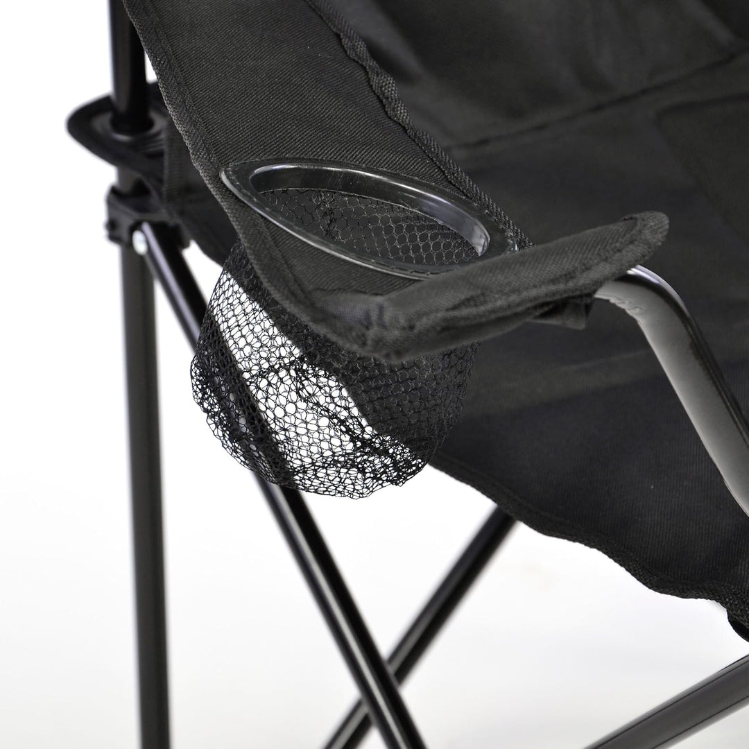Nexos 2-er Set Angelstuhl Anglerstuhl Faltstuhl Campingstuhl Klappstuhl mit Armlehne und Getränkehal