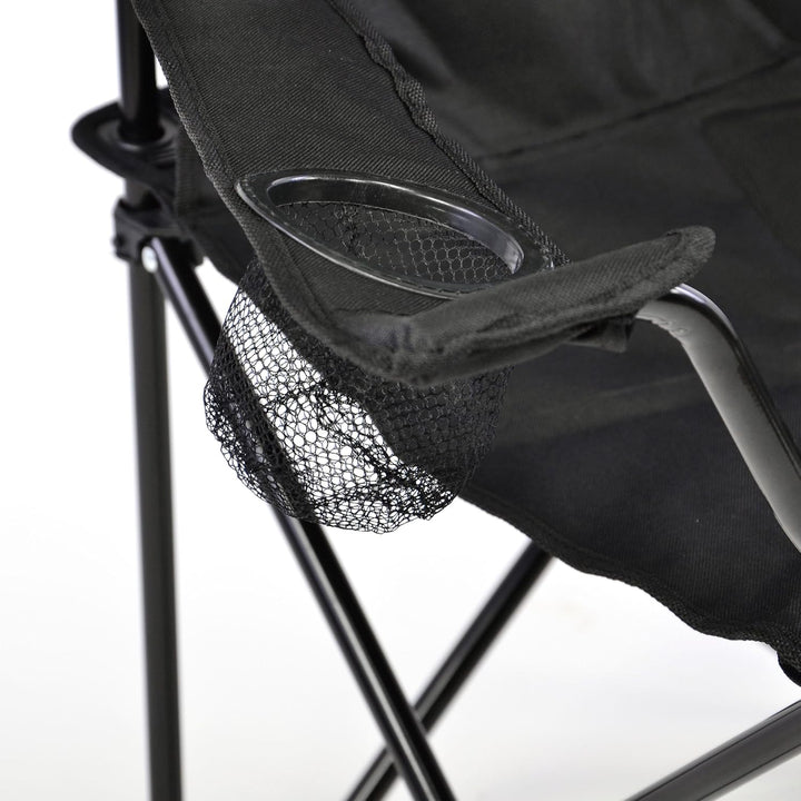 Nexos 2-er Set Angelstuhl Anglerstuhl Faltstuhl Campingstuhl Klappstuhl mit Armlehne und Getränkehal