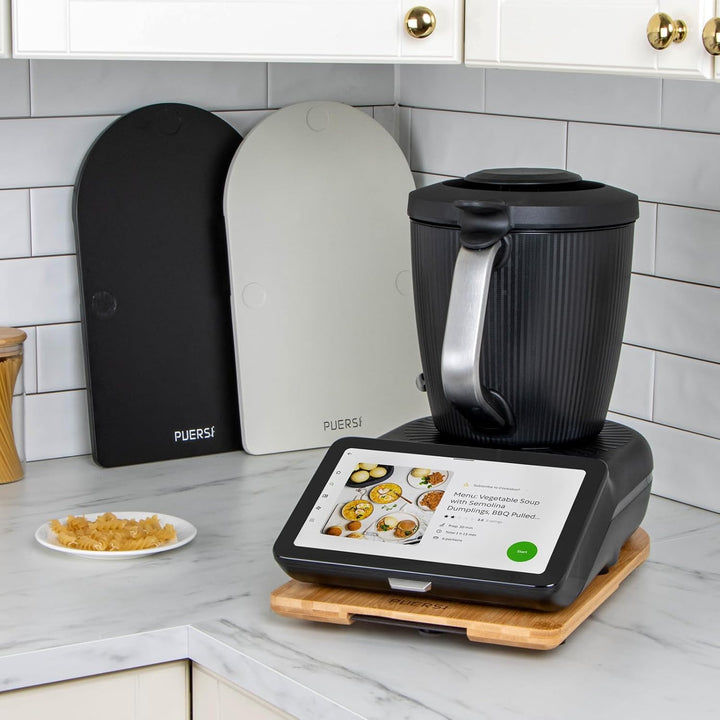 PUERSI Gleitbrett TM7 für Thermomix, 2te Generation, Brett für Thermomix mit Rollen, Leicht Gleitend