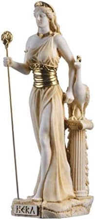 Hera Göttin der Ehe, Frauen, Geburt und Familie Alabaster, goldfarben, 22 cm