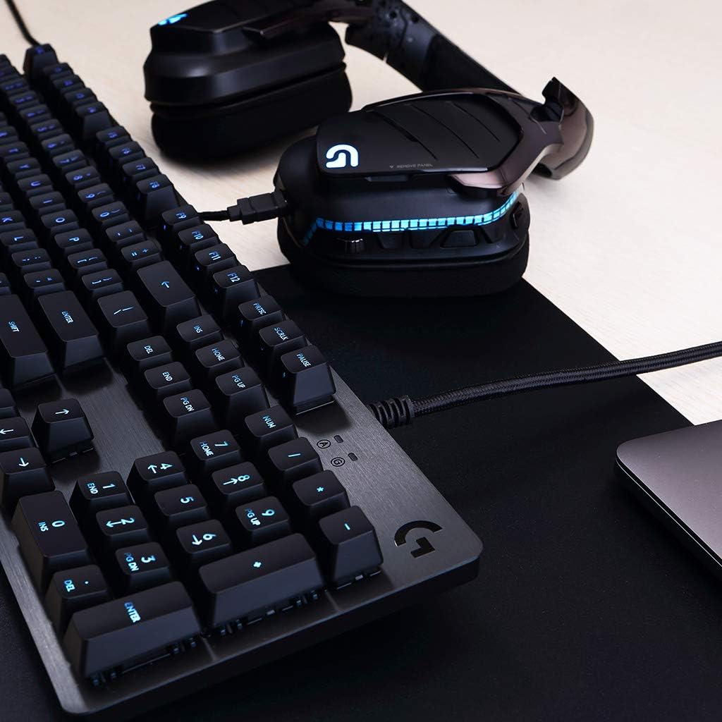 Logitech G512 mechanische Gaming-Tastatur, GX-Brown Taktile Switches, LIGHTSYNC RGB-Beleuchtung, USB