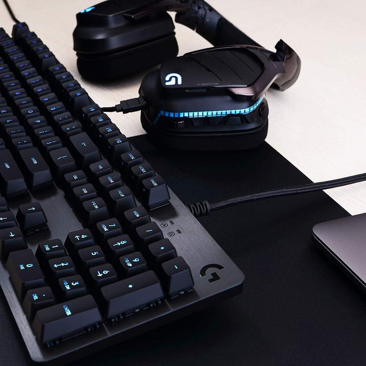 Logitech G512 mechanische Gaming-Tastatur, GX-Brown Taktile Switches, LIGHTSYNC RGB-Beleuchtung, USB