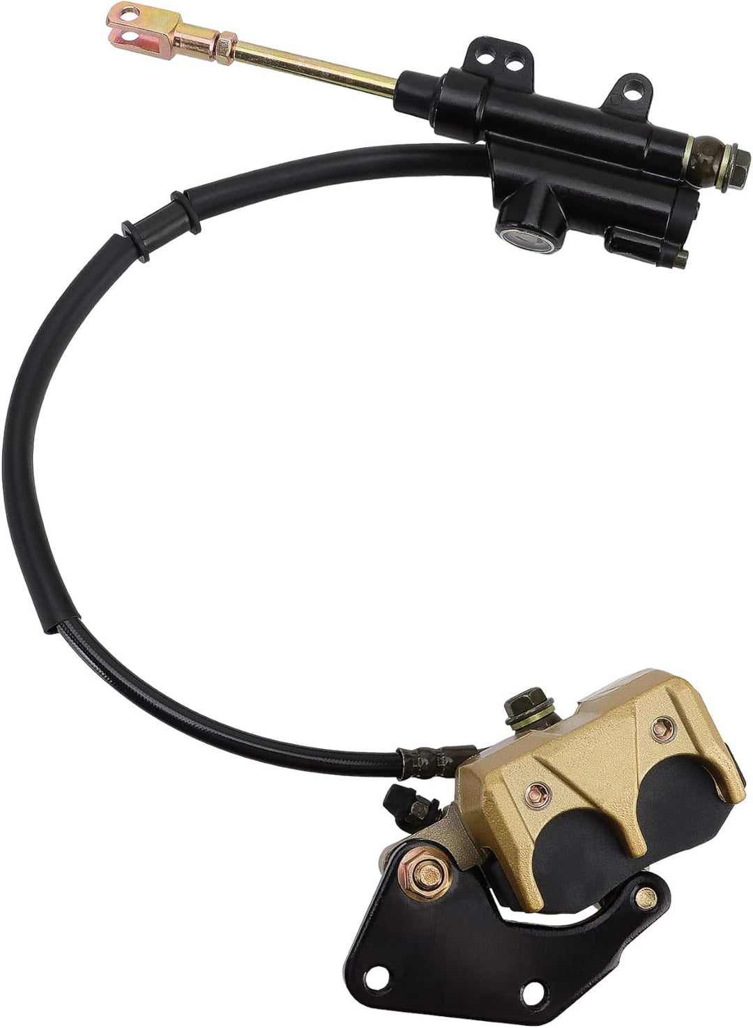 GOOFIT Ersatz Der Hinteren Fussscheibenbremse Hauptzylinderbaugruppe Ersatz Für 50cc 70cc 90cc 110cc
