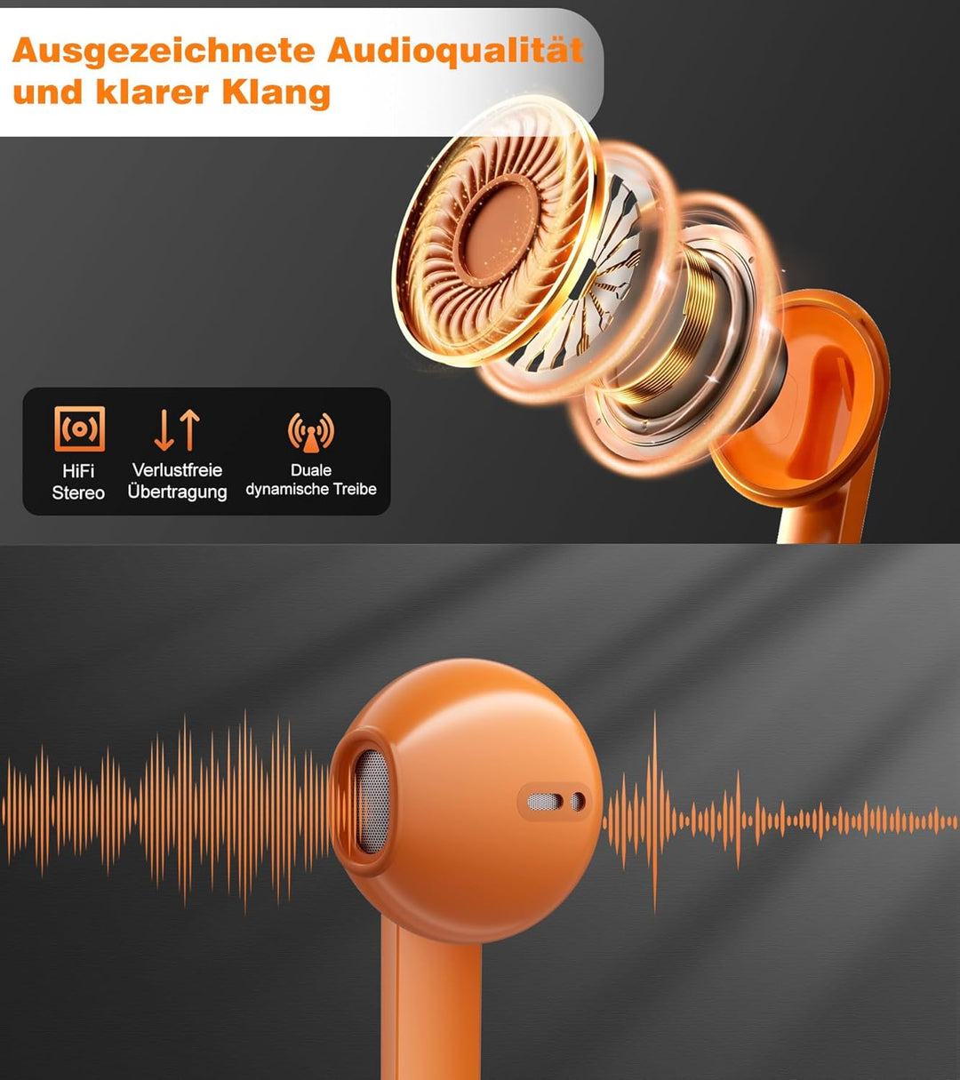 USB C Kopfhörer für Samsung Galaxy S26 S25 Ultra A56 iPhone 17 Kopfhörer mit Kabel USBC Kopfhörer Hi