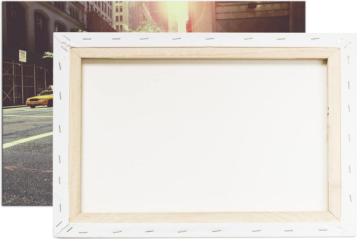 deyoli klassische Taxis in New York Format: 100x70 als Leinwandbild, Motiv fertig gerahmt auf Echtho