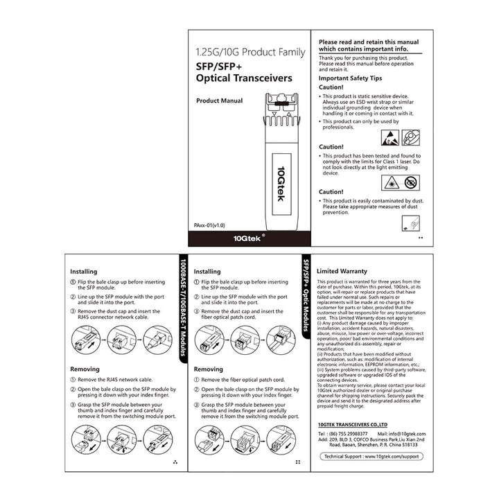 [8 Pack] 1G SFP LX LC Singlemode Module 10km, 1000Base-LX Mini-Gbic Transceiver Compatible for Cisco
