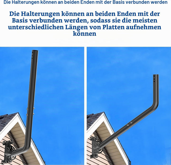 Universeller Antennenmast für Fernseh-, Satelliten-, Radio- und WLAN-Antennen - Verstellbarer Stände