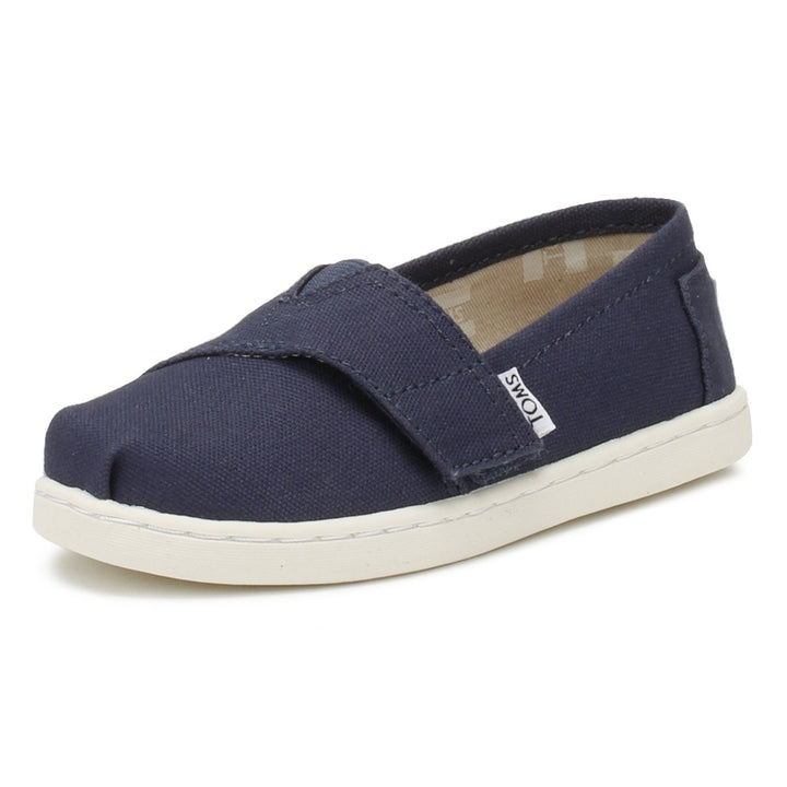 TOMS Unisex Kinder Alpargata Flache Slipper 17.5 EU Marineblau, 17.5 EU Marineblau