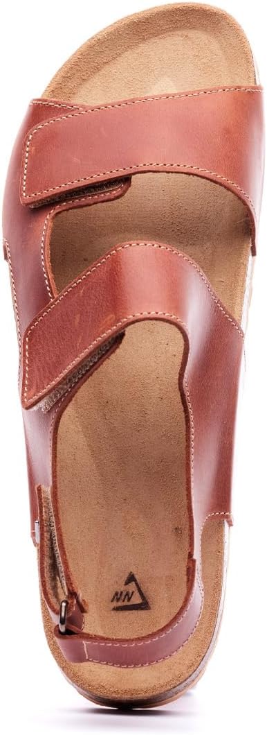 Nordan Bequeme Herren Sandalen aus echtem Leder. Sandalen Herren mit anatomisch geformtem Fussbett 4