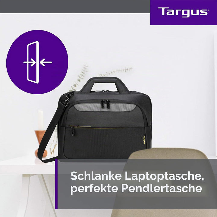 Targus TCG470GL CityGear 15-17,3" Topload Notebook-Tasche – Schwarz Topload 14-15,6", Topload 14-15,