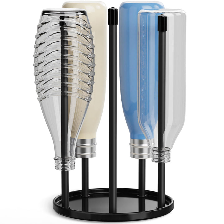 Flaschenhalter für SodaStream - Premium Abtropfhalter aus Keramik Abtropfständer mit Abtropfwanne fü