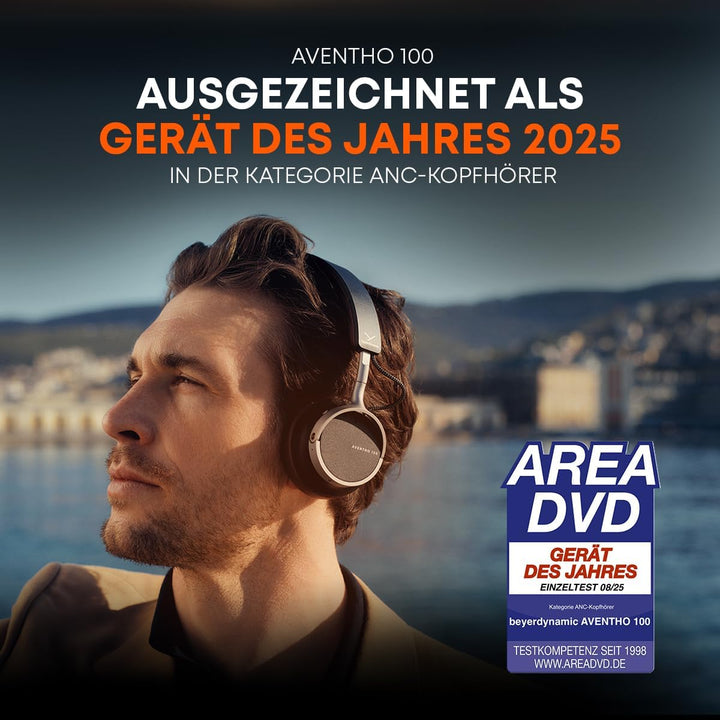 beyerdynamic AVENTHO 100 Wireless On-Ear Kopfhörer mit aktiver Geräuschunterdrückung, 60 Stunden Akk