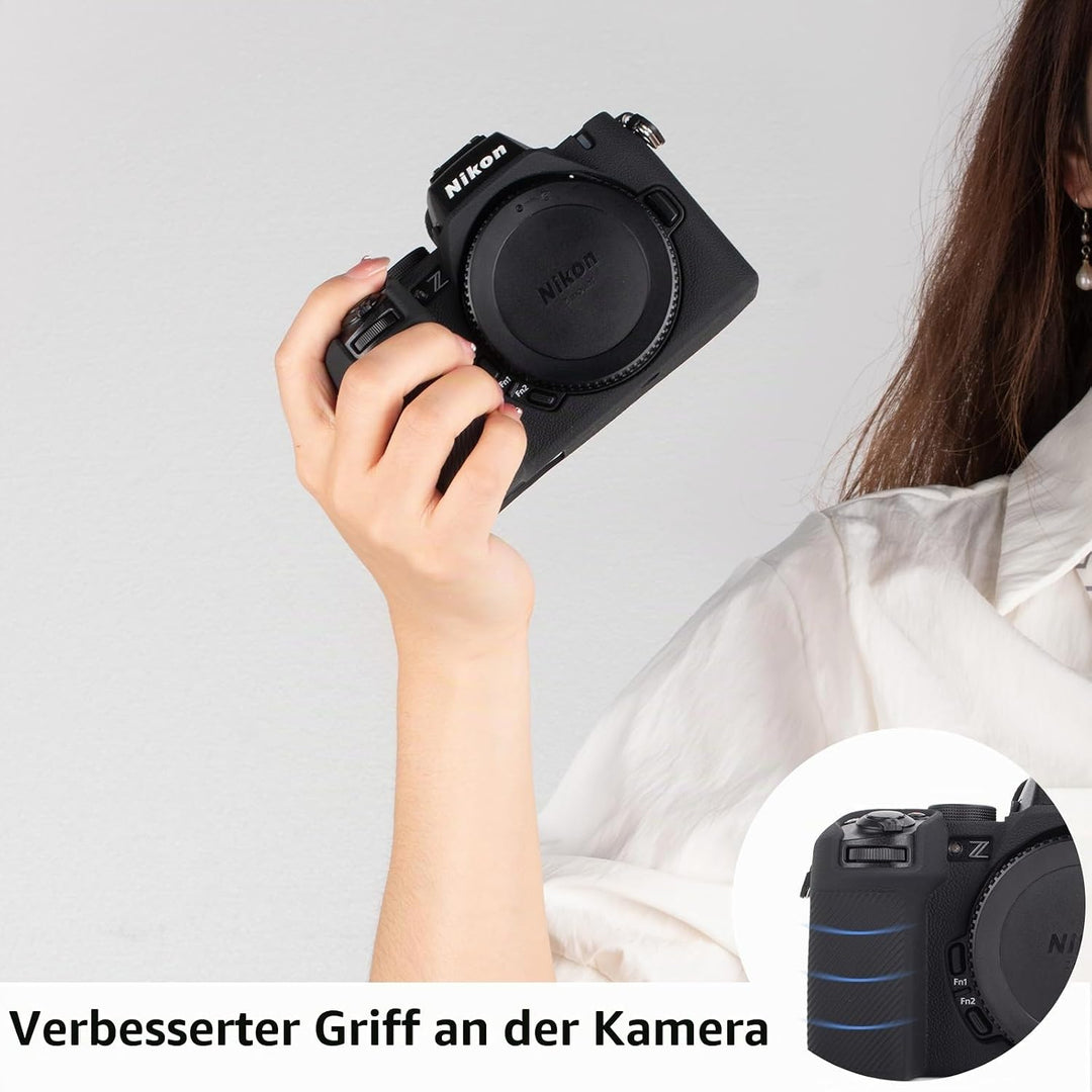 MUZIRI KINOKOO Silikonhülle kompatibel für Nikon Z50 II Digitalkamera, weiches Gummi Z50II Schutzhül