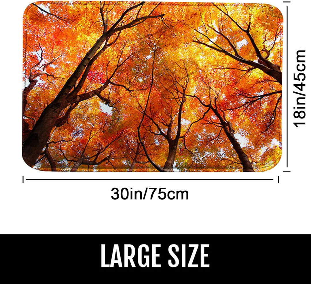 Britimes Badvorleger, Badezimmerteppich, rutschfest, Herbstdekoration, 45,7 x 76,2 cm, für Zuhause,
